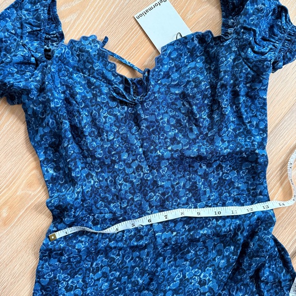 Reformation Shyla Blue Rose Midi Dress - Picture 9 of 10